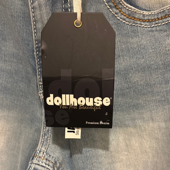 Dollhouse Blue Flare Wide Leg Jeans - Picture 3 of 6